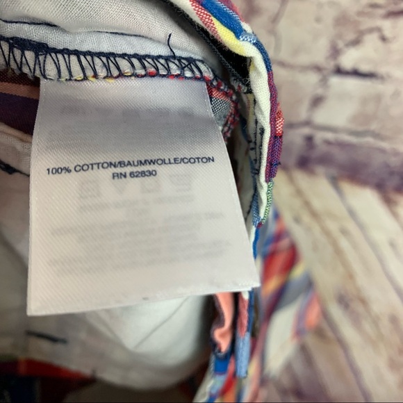 Lands End Red Check Cotton Chino Shorts - Picture 7 of 9